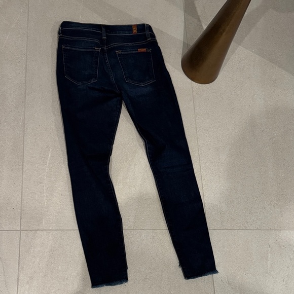 7 For All Mankind Dark Riverside Drive Ankle Distressed Skinny Jeans 26 - Picture 9 of 9